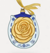 Load image into Gallery viewer, Lucky Horseshoe &amp; Yellow Rose | Texan Christmas 2026 Edition Ornament
