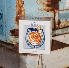 Load image into Gallery viewer, Lucky Horseshoe &amp; Yellow Rose | Texan Christmas 2026 Edition Ornament
