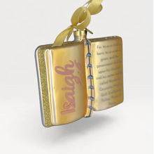 Load image into Gallery viewer, Isaiah 9:6 Bible Blown Glass Christmas Ornament – 2026 First Edition
