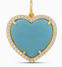 Load image into Gallery viewer, Jumbo Stone Heart Charm
