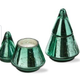 Load image into Gallery viewer, 7" Filled Mercury Glass Lidded Christmas Tree
