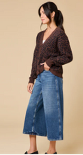 Load image into Gallery viewer, Espresso Leopard Solid Marshmallow Crop Cardigan
