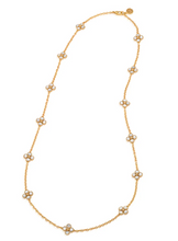 Load image into Gallery viewer, Mother of Pearl Berry Clover Double Sided Necklace 34"
