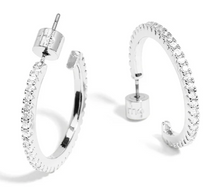 Load image into Gallery viewer, Small Pave Hoop Earring
