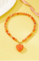 Load image into Gallery viewer, Sweetheart Beaded Heart Necklace
