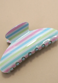 Load image into Gallery viewer, Jumbo Stripe Plaid Oval Hair Claw Clips

