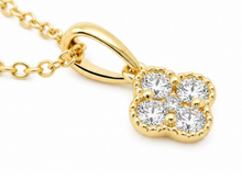 Load image into Gallery viewer, 14K Yellow Gold 0.412 ctw Diamond Accent Clover Shaped Necklace
