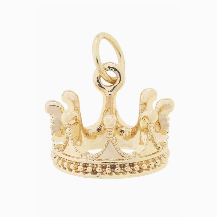 Crown Charm in Shiny Gold