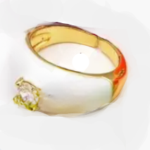 Load image into Gallery viewer, Enamel Round Diamond Adjustable Ring
