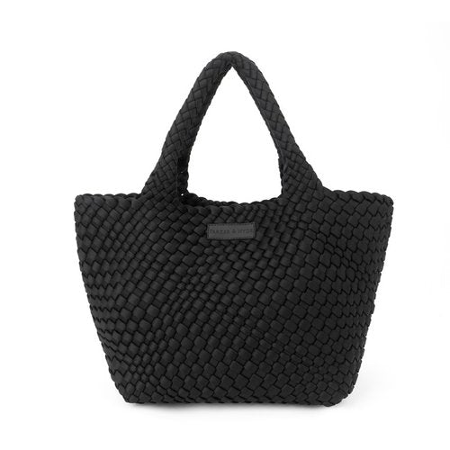 Jet Black Woven Tote