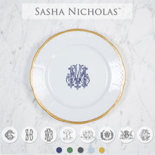 Load image into Gallery viewer, Weave Gold Rim Salad With Monogram
