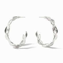 Load image into Gallery viewer, Silver Willow Hoop Earring
