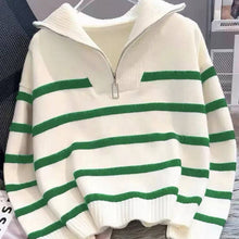 Load image into Gallery viewer, Women's Colorblock Striped Knit Sweater
