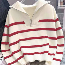 Load image into Gallery viewer, Women's Colorblock Striped Knit Sweater
