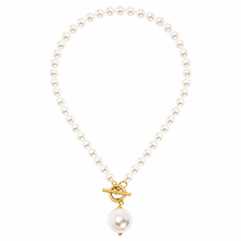 Load image into Gallery viewer, Pearl Pendant Collar Necklace
