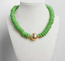 Load image into Gallery viewer, Short Statement Necklace with Gold Center
