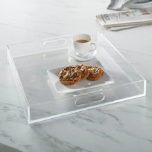 Load image into Gallery viewer, 16&quot; Square Acrylic Serving Tray
