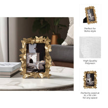 Load image into Gallery viewer, Photo Frame - Gold Resin Butterflies Border,  4x6 in.
