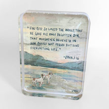 Load image into Gallery viewer, John 3:16 Acrylic Scripture Block
