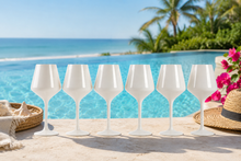 Load image into Gallery viewer, Acrylic Stemmed Wine Glasses - White
