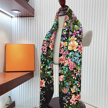 Load image into Gallery viewer, Rose Floral Satin Shawl Scarf for Women
