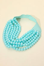 Load image into Gallery viewer, Bling Bella Chunky Pearl Beaded Layered Magnetic Necklace
