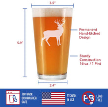 Load image into Gallery viewer, Deer Pint Glass for Beer - 16 oz.
