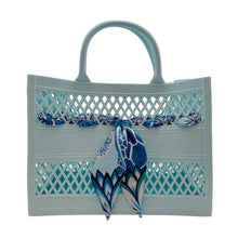Load image into Gallery viewer, The Soleil Cutout Jelly Tote with Scarf
