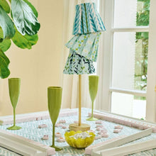 Load image into Gallery viewer, Petal Garden Navy Box Pleat Shade Cover
