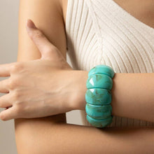 Load image into Gallery viewer, Color-Block Acrylic Stretch Cord Bracelet
