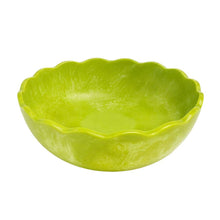 Load image into Gallery viewer, Green Resin Scalloped Bowl
