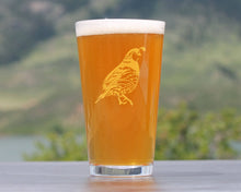 Load image into Gallery viewer, Quail Pint Glass for Beer - 16 oz.
