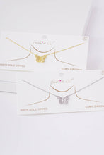 Load image into Gallery viewer, Gold Cubic Filled Butterfly Necklace
