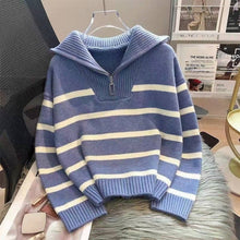 Load image into Gallery viewer, Women's Colorblock Striped Knit Sweater
