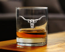 Load image into Gallery viewer, Longhorn Whiskey Rocks Glass - 10 oz.
