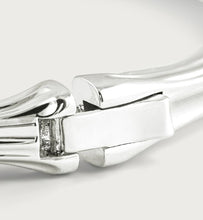 Load image into Gallery viewer, Silver Bamboo Hinged Bangle
