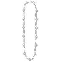 Load image into Gallery viewer, Luna  Fleur Pearl Link Necklace
