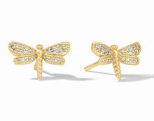 Load image into Gallery viewer, Dragonfly Pave Stud Earring
