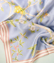Load image into Gallery viewer, Blue Chinoiserie Scarf
