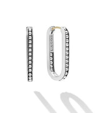 Load image into Gallery viewer, LAGOS Sterling Silver Beaded Linear Hoop Earrings

