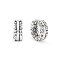 Load image into Gallery viewer, LAGOS Silver Caviar Beaded Huggie Earrings

