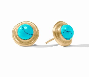 Turquoise Wave Stud Earring