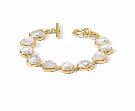 Kaleidoscope Iridescent Clear Crystal Tennis Bracelet