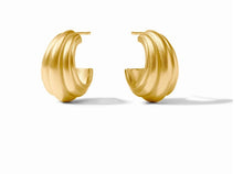 Load image into Gallery viewer, Portofino Gold Statement Hoop Earring
