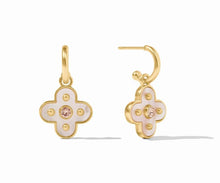 Load image into Gallery viewer, Champagne Colette Hoop &amp; Charm Earring
