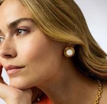 Load image into Gallery viewer, Portofino Statement Stone Stud Earring - White Jade
