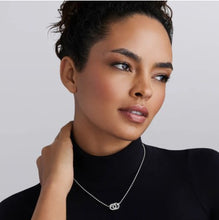 Load image into Gallery viewer, LAGOS Silver Interlocking Diamond Pendant Necklace

