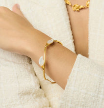 Load image into Gallery viewer, Willow Stone Mother of Pearl Bangle - Medium
