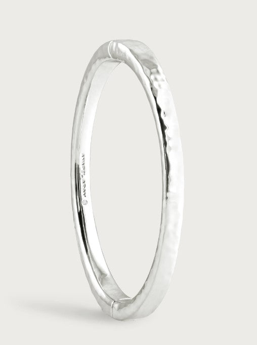 Silver Farrier Medium Hinged Bangle