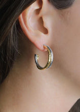Load image into Gallery viewer, Farrier Mixed Metal Hoop Earrings
